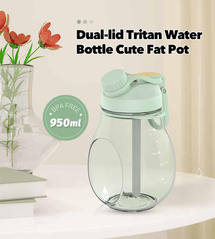 1 Litre Tritan Water Bottle Duo Refresh Lid La Belle  #69463003
