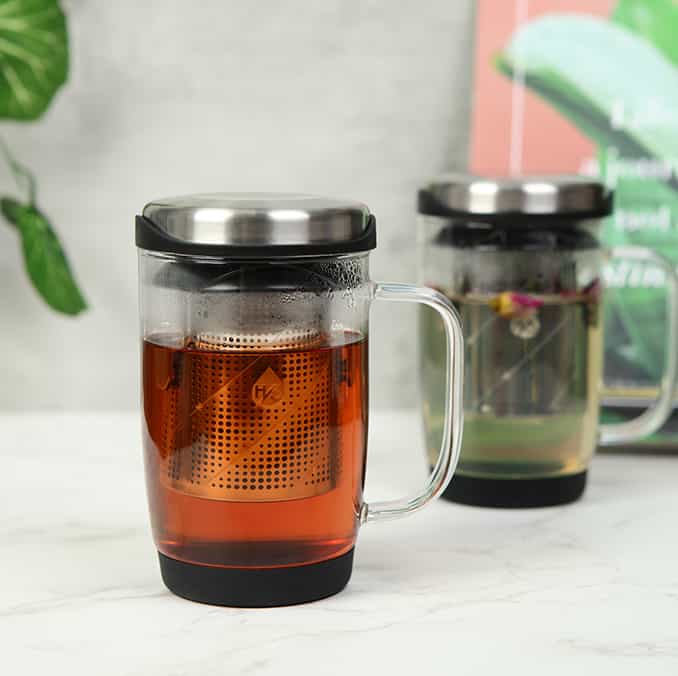 Glass Tea Cup with Filter Modern Touch Tradition & Innovation #69392001