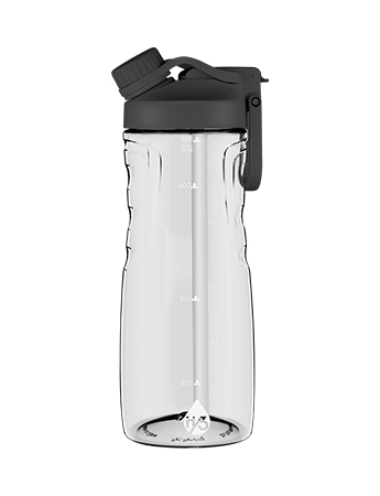 Tritan Plastic Sports Water Bottle with Duo Lid and Straw #69474002