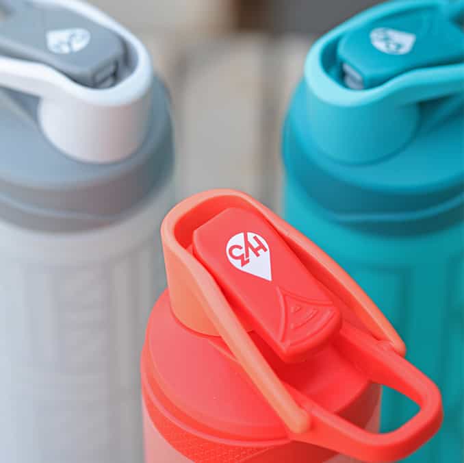 Glass Water Bottle with Silicone Sleeve and Lid #68786002