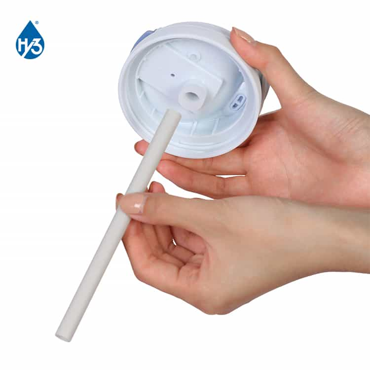 Leak-Proof Glass Coffee Mug Dual-Lid and Straw