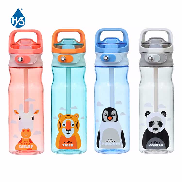 Tritan Water Bottle with Straw for Kids Animal Kingdom #6923700203