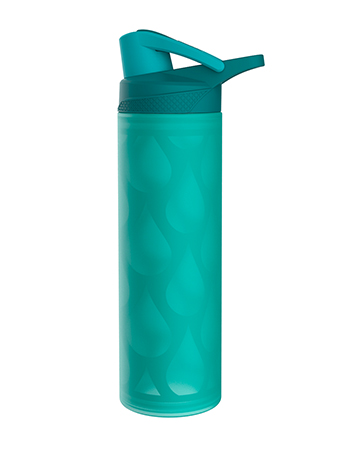 Glass Water Bottle with Silicone Sleeve and Lid #68786002