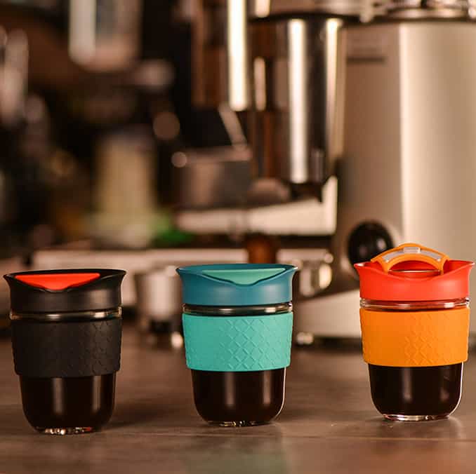 Reusable Coffee Cup with Silicone Band #6868
