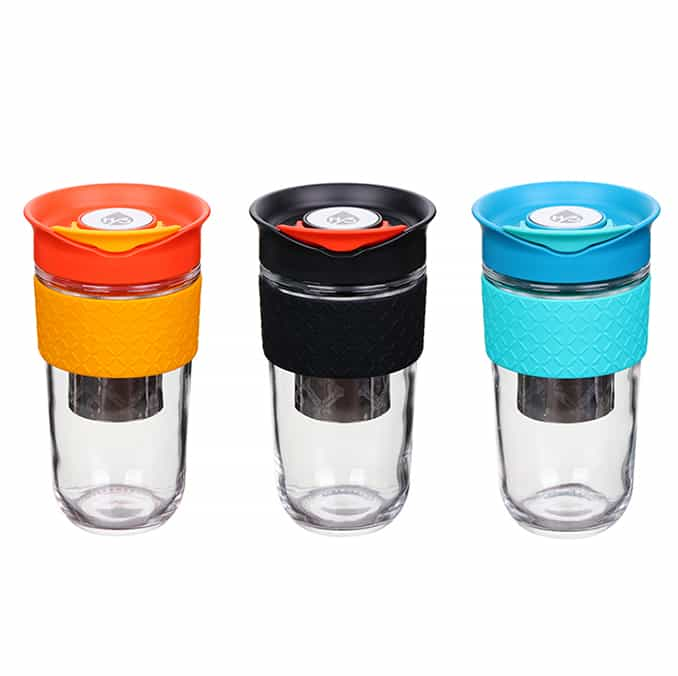 Clear Coffee Mug with Silicone Band #68682001