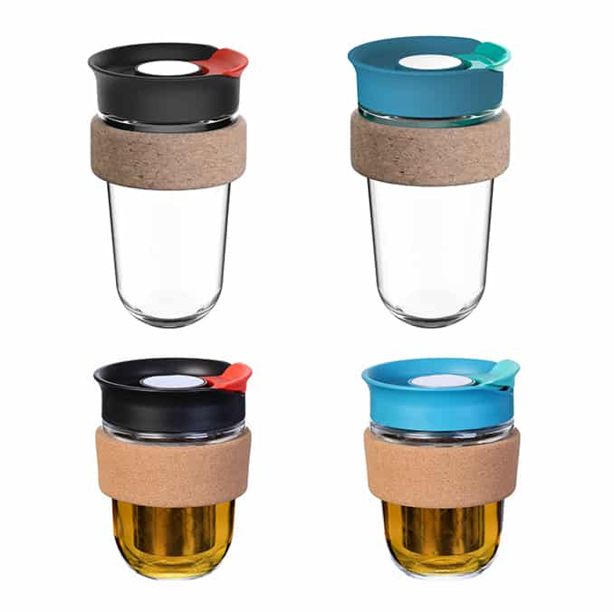 Reusable Coffee Cups Stainless Steel Filter & Cork Band #68682052